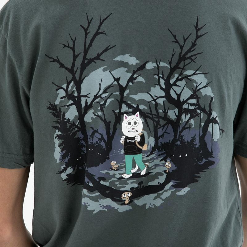 Grey Ripndip Scary Hours Shirts | USAZG2734