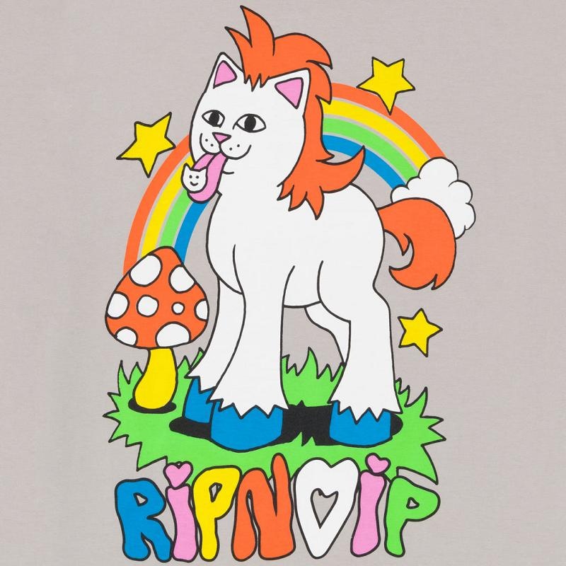 Grey Ripndip Taste The Rainbow Shirts | USAUT2774