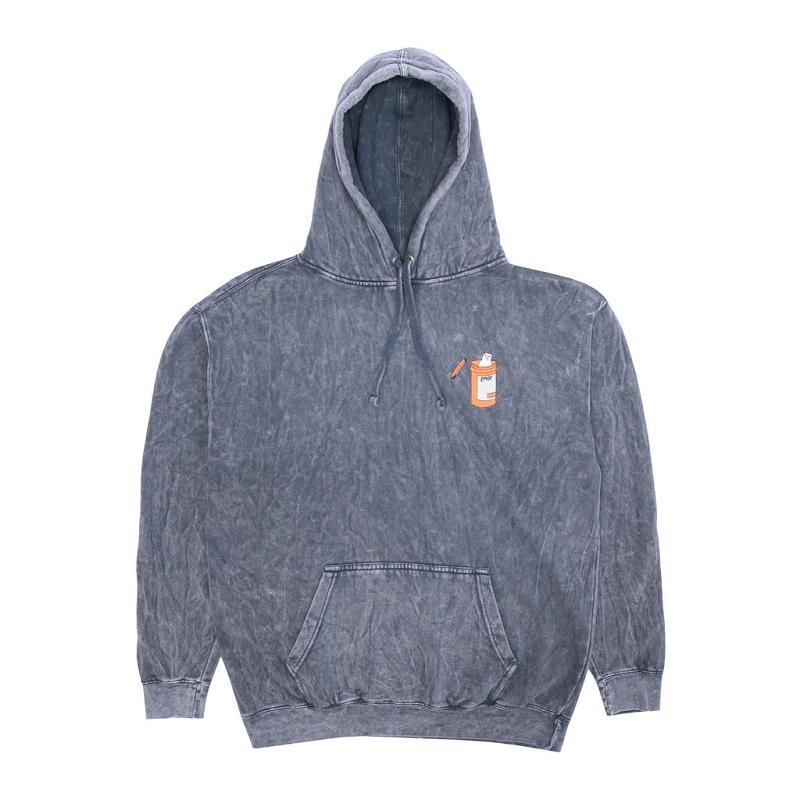 Grey Wash Ripndip Nermal Pills Hoodie | USAPQ2446