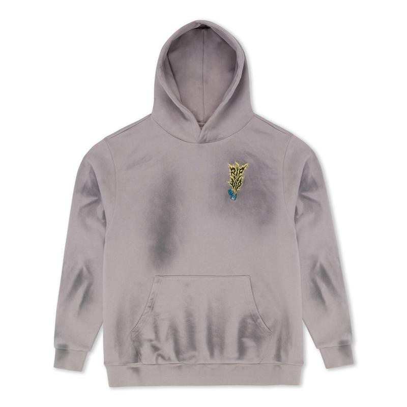 Grey Wash Ripndip RIPNLIT Hoodie | USACE2486