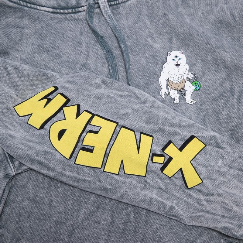 Grey Wash Ripndip X Nerm Hoodie | USAKI2464