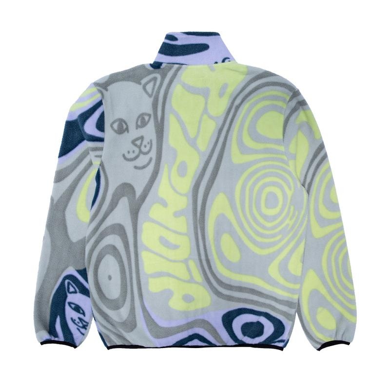 Grey / Lavender Ripndip Hypnotic Polar Fleece Jackets | USAYU2502