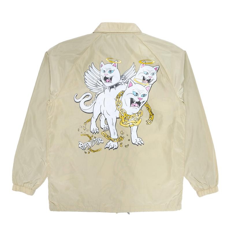 Khaki Ripndip 3 Heads Coach Jackets | USAVD2511