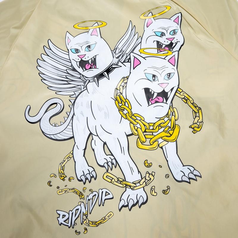 Khaki Ripndip 3 Heads Coach Jackets | USAVD2511