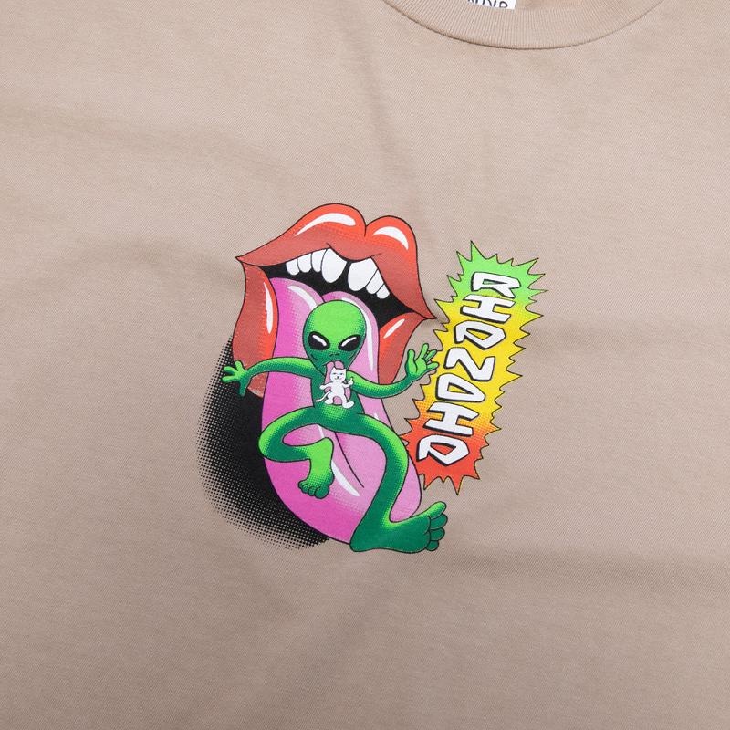 Khaki Ripndip Happy Lickin Shirts | USAFM2740