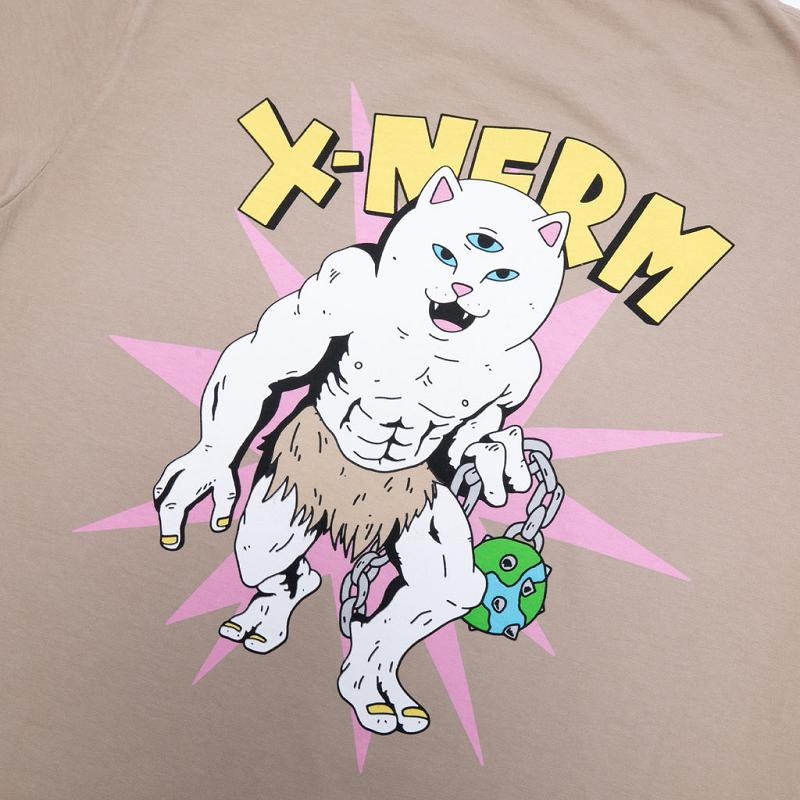 Khaki Ripndip X Nerm Shirts | USABC2730