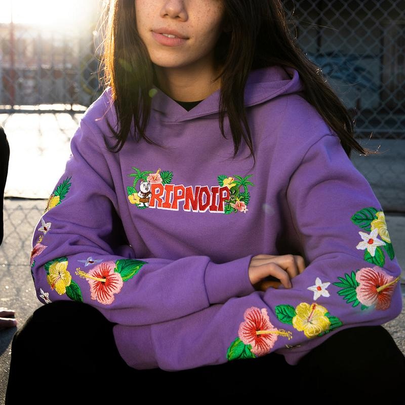 Lavender Ripndip Aloha Nerm Hoodie | USAAP2445