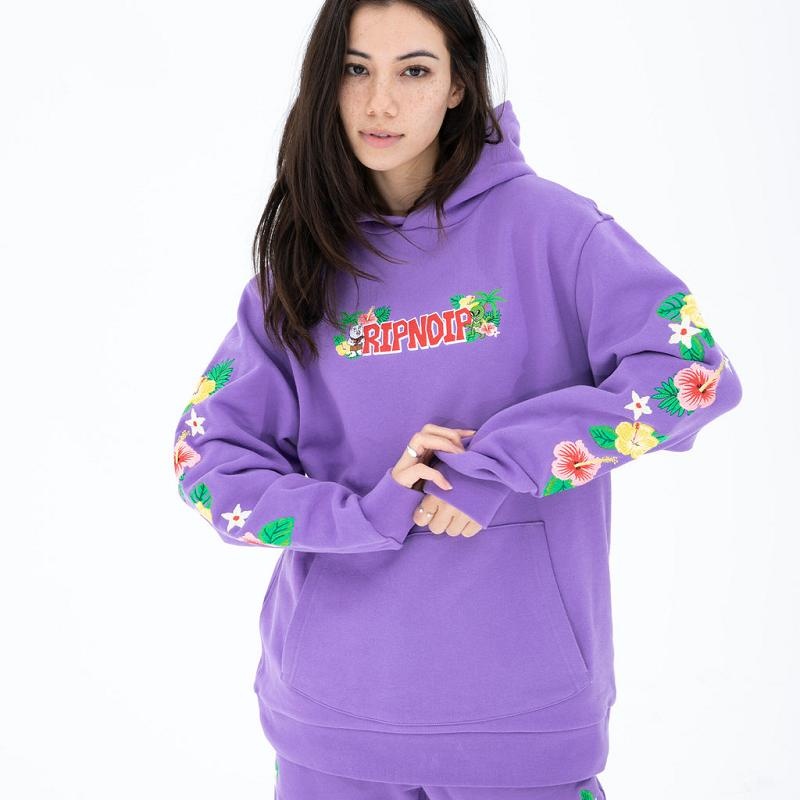 Lavender Ripndip Aloha Nerm Hoodie | USAAP2445