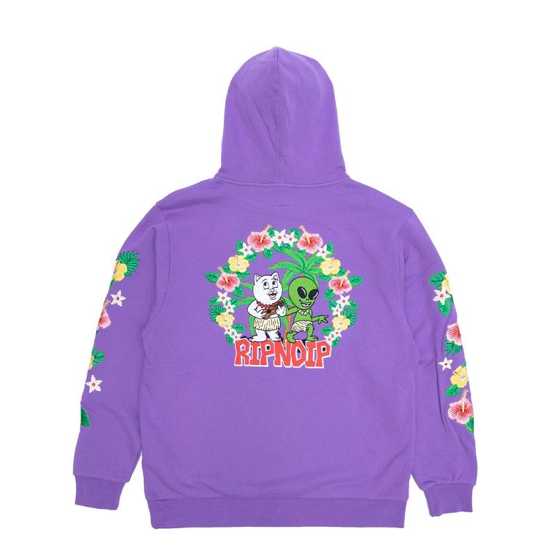 Lavender Ripndip Aloha Nerm Hoodie | USAAP2445