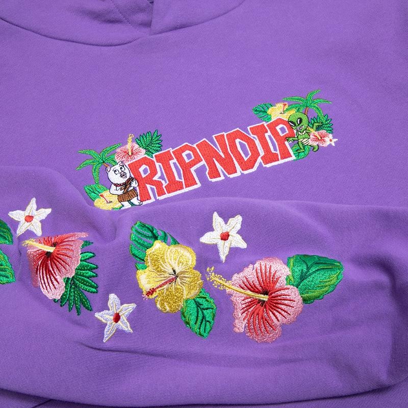 Lavender Ripndip Aloha Nerm Hoodie | USAAP2445