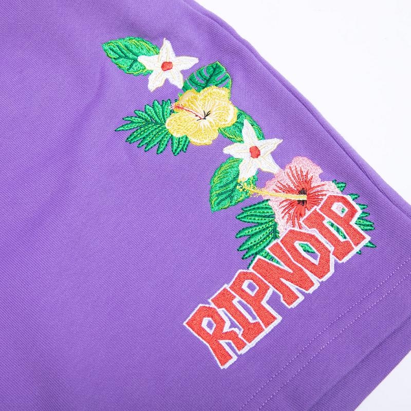 Lavender Ripndip Aloha Nerm Sweat Shorts | USAZG2831