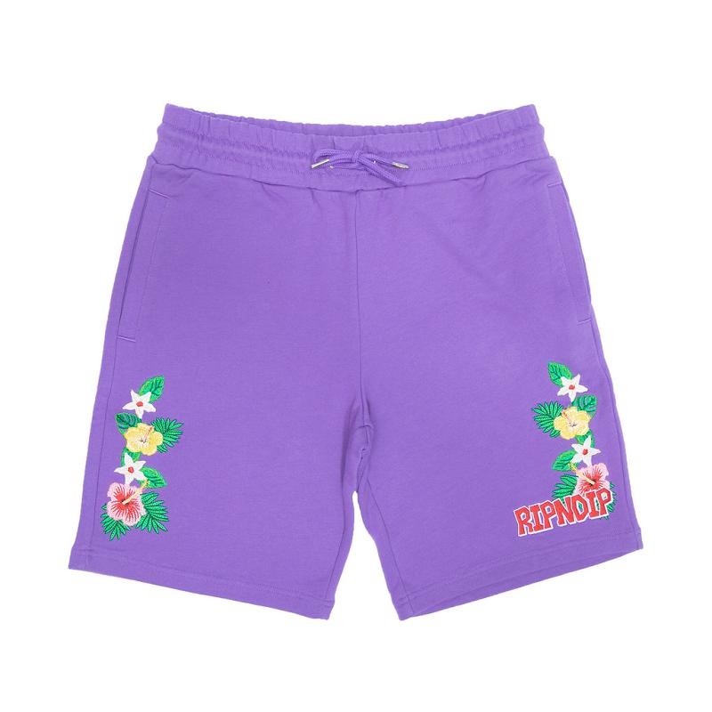 Lavender Ripndip Aloha Nerm Sweat Shorts | USAZG2831