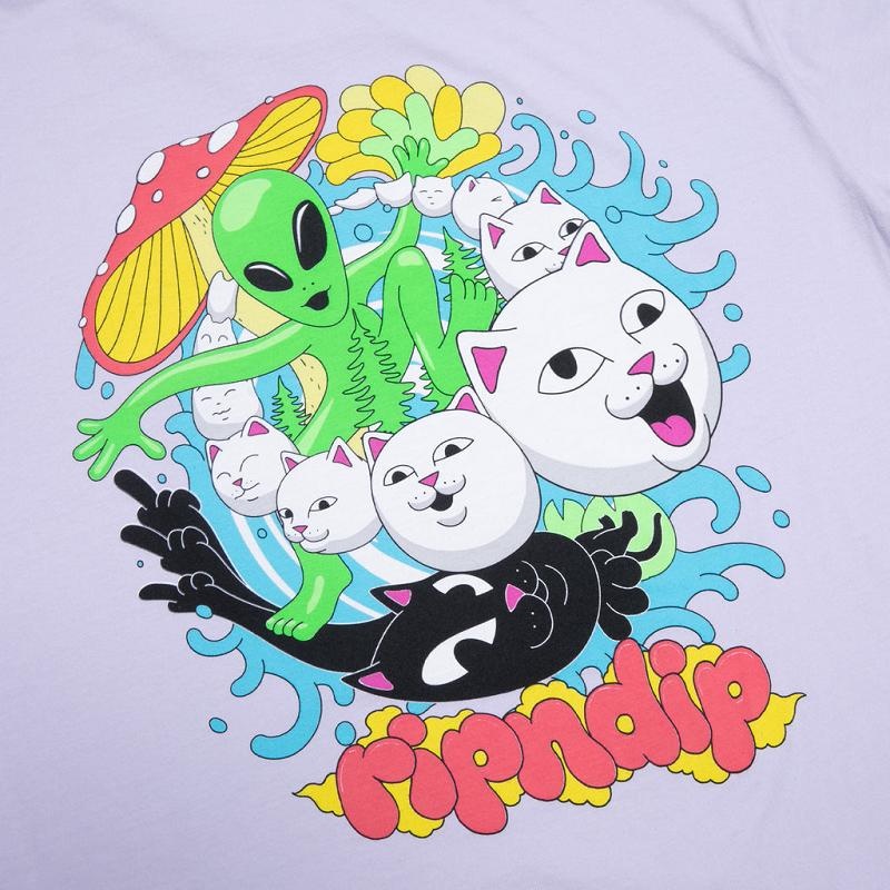 Lavender Ripndip Good Life Shirts | USASO2742