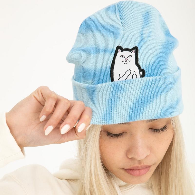 Light Blue Ripndip Lord Nermal Beanie | USAKI2904