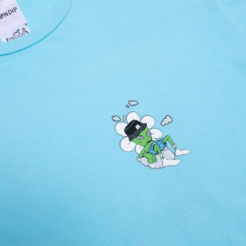 Light Blue Ripndip Relaxed Shirts | USALH2735