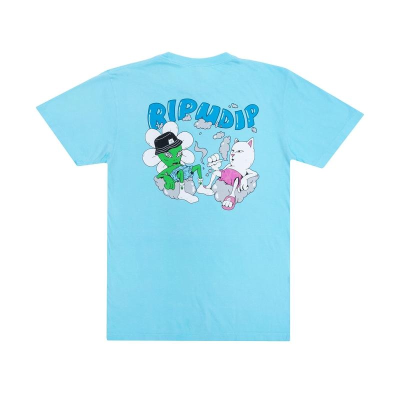 Light Blue Ripndip Relaxed Shirts | USALH2735