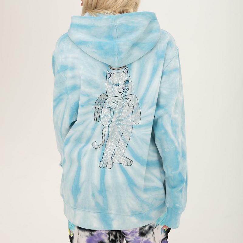 Light Blue Ripndip Sent From Heaven Hoodie | USAPQ2420