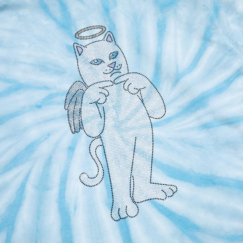 Light Blue Ripndip Sent From Heaven Hoodie | USAPQ2420