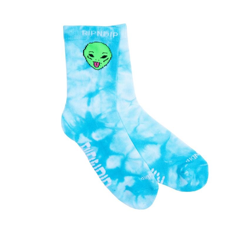 Light Blue Ripndip We Out Here Mid Socks | USAWY2324