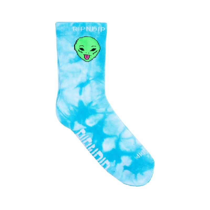 Light Blue Ripndip We Out Here Mid Socks | USAWY2324