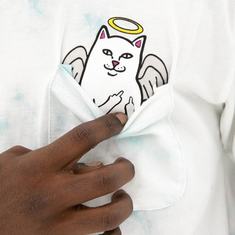 Light Blue Wash Ripndip Lord Angel Pocket Shirts | USAKI2665