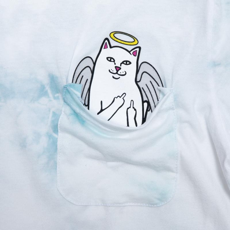 Light Blue Wash Ripndip Lord Angel Pocket Shirts | USAKI2665