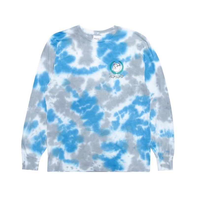 Light Blue Wash Ripndip Waiting In Heaven Long Sleeve | USAWY2558