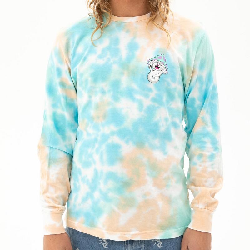 Light Blue / Coral Ripndip Kaleidoscopic Long Sleeve | USAVD2563