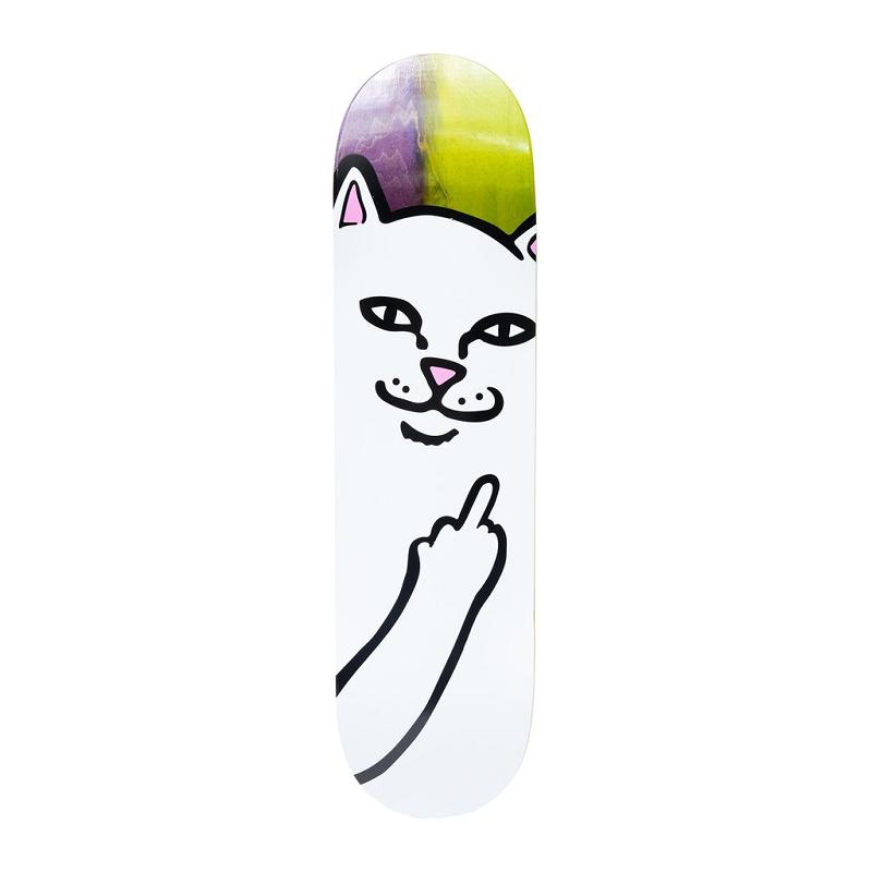 Light Green / Purple Ripndip Lord Nermal Skateboard | USAXF2306