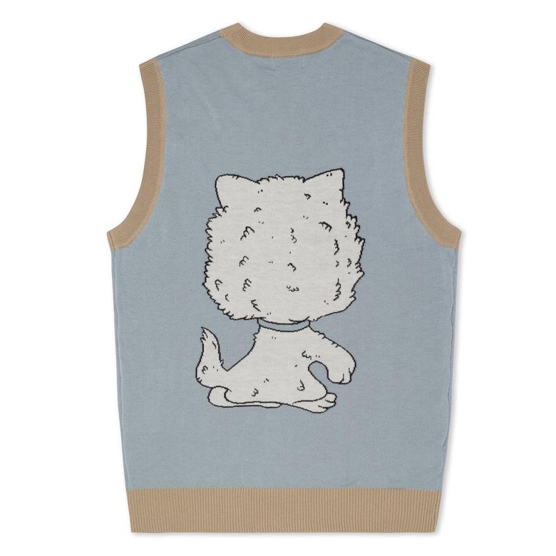 Light Ripndip Big Head Knit Vest Sweaters | USAQZ2869