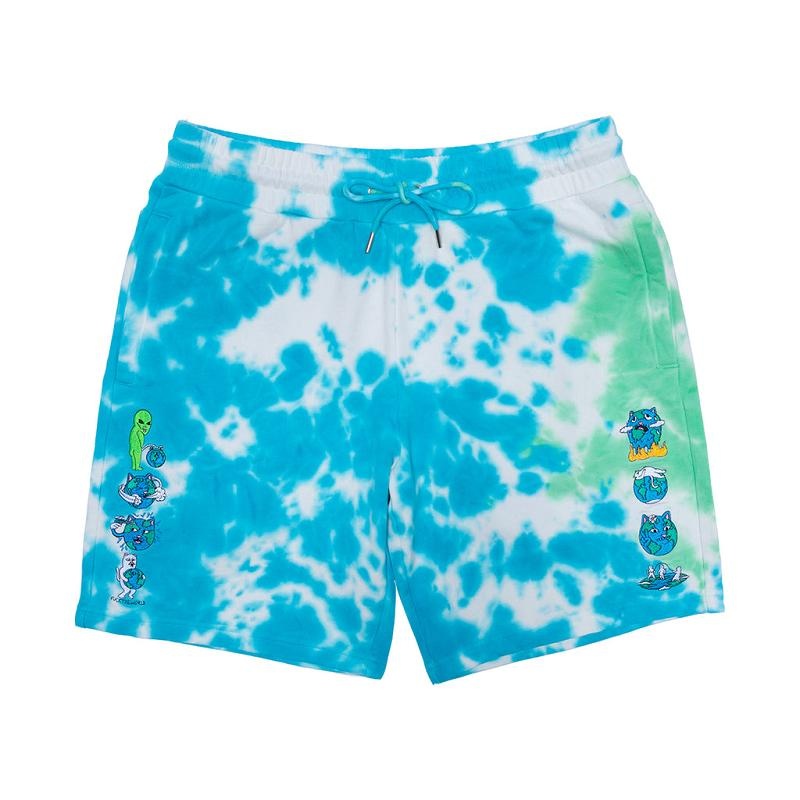 Light Turquoise / Green Ripndip Save the World Sweat Shorts | USAGL2810