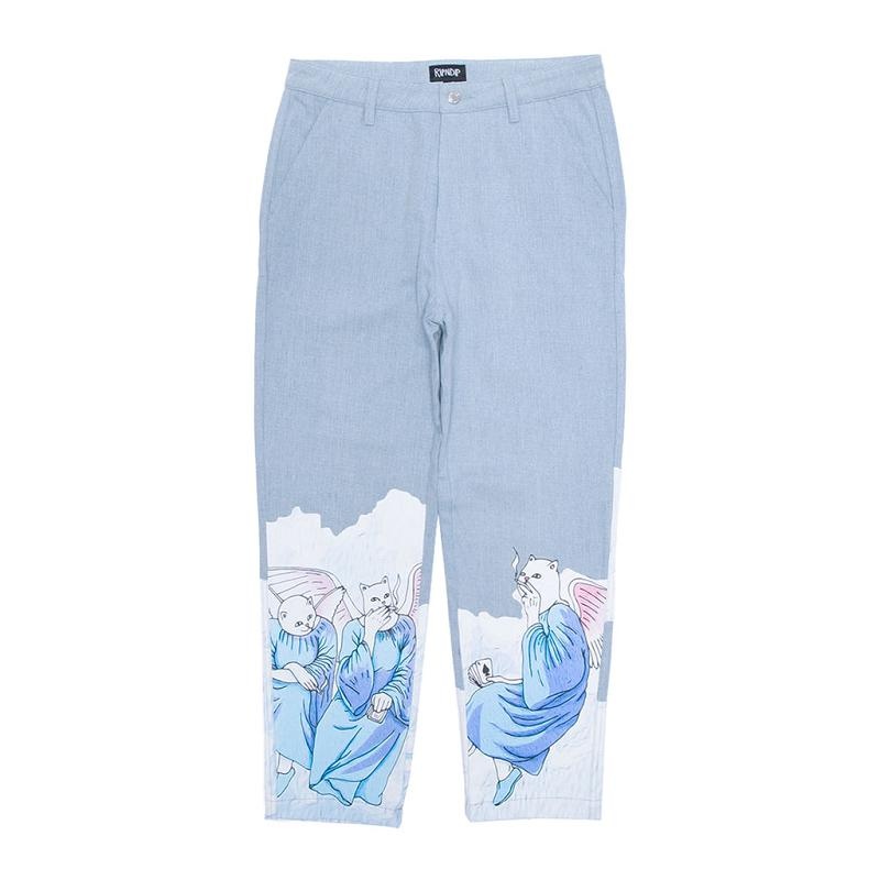 Light Wash Ripndip Heaven And Hell Denim Pants | USARW2608