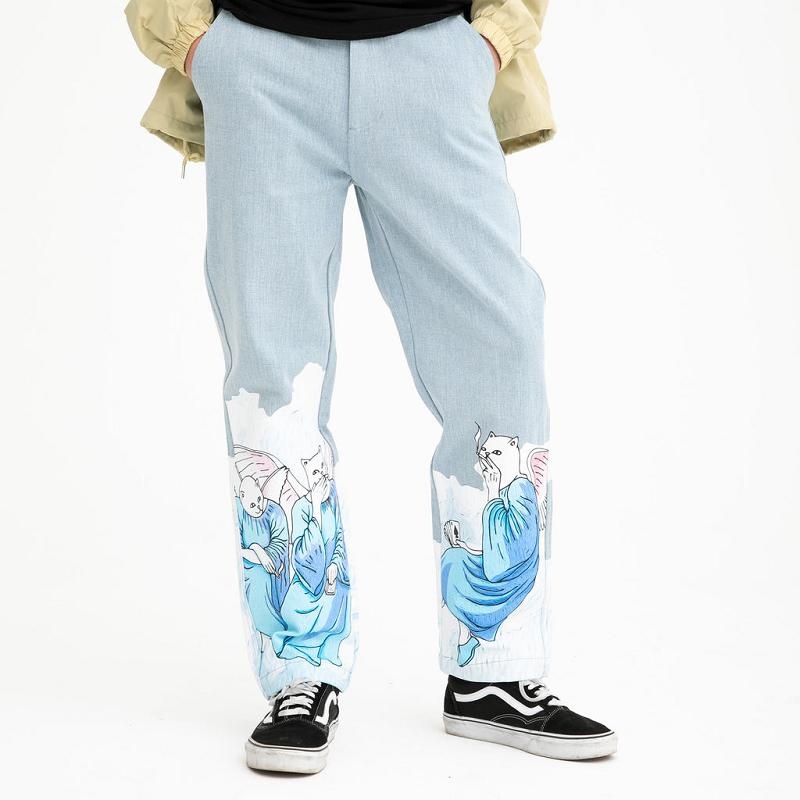 Light Wash Ripndip Heaven And Hell Denim Pants | USARW2608