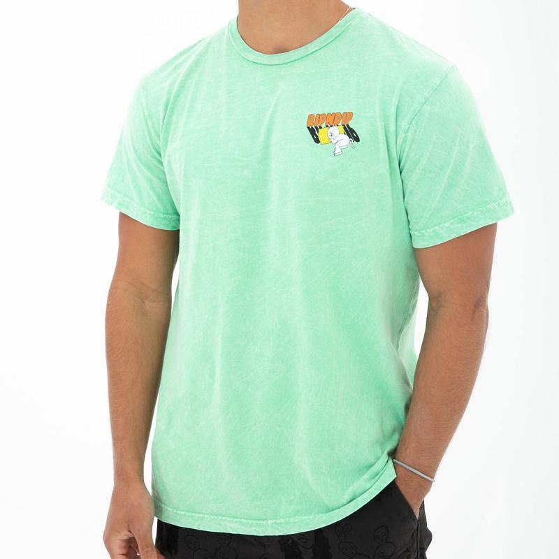 Mint Wash Ripndip Summer Camp Shirts | USASO2716