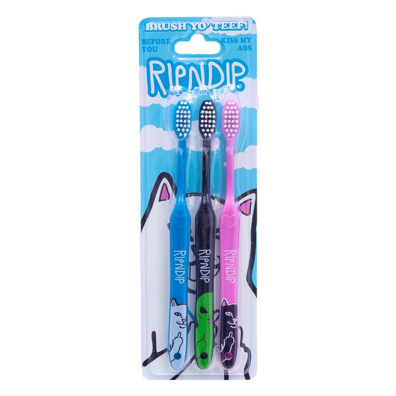 Multicolor Ripndip Characters Toothbrush 3 Pack Accessories | USAVD2204