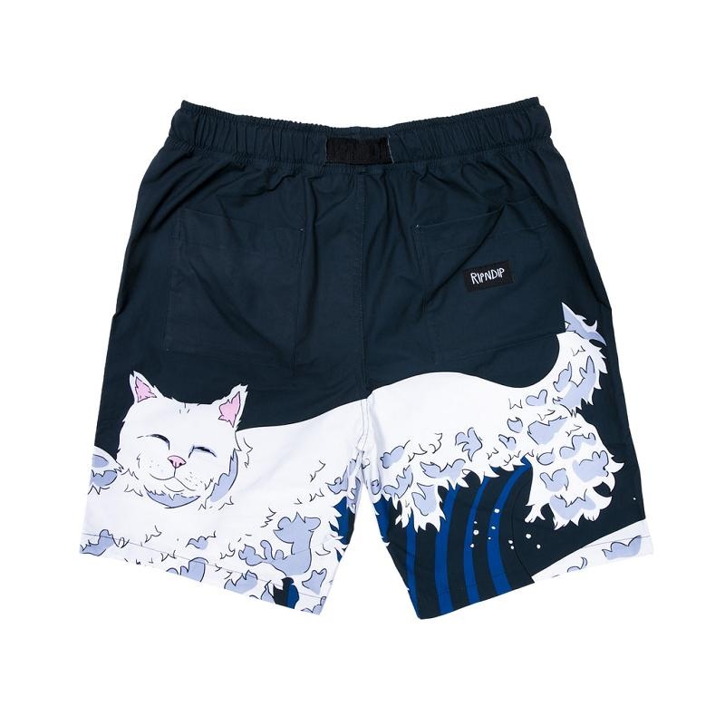 Navy Ripndip Great Wave Swim Shorts | USALH2806