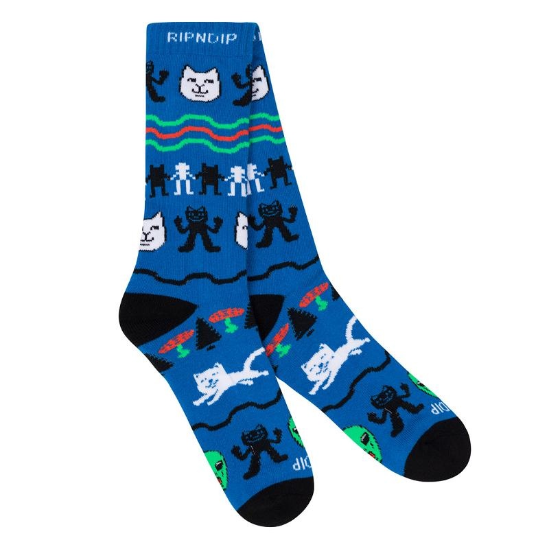 Navy Ripndip Jolly Holiday Socks | USACE2356