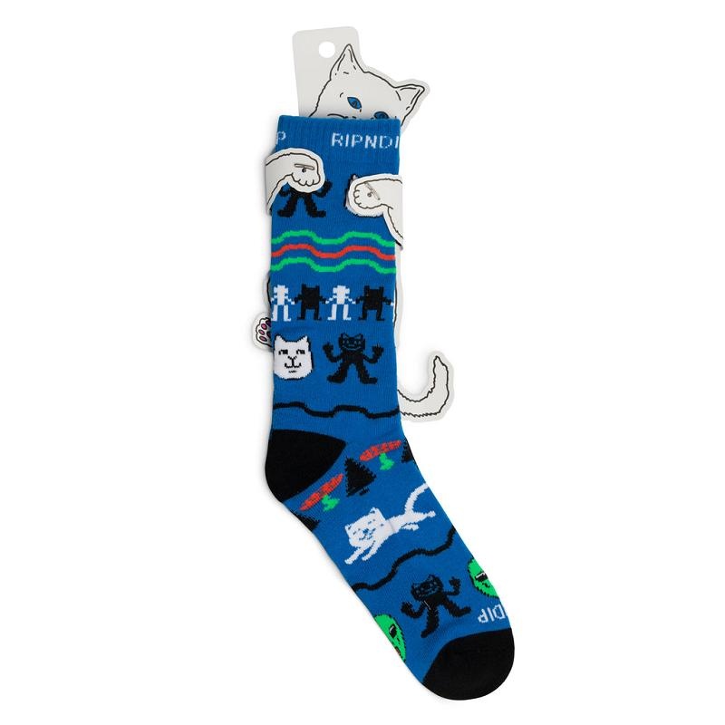 Navy Ripndip Jolly Holiday Socks | USACE2356