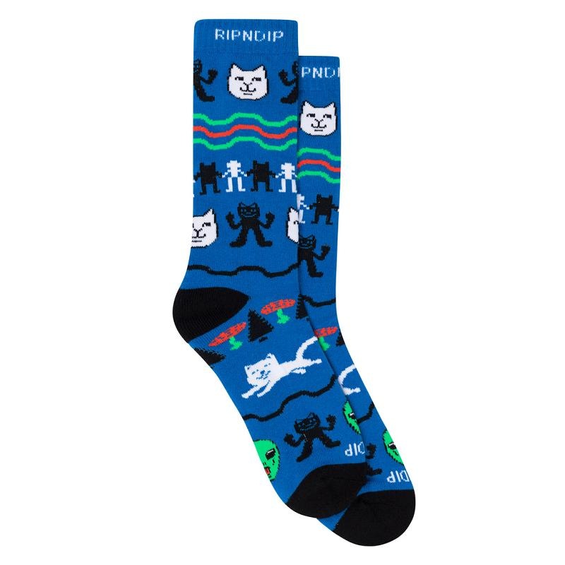 Navy Ripndip Jolly Holiday Socks | USACE2356