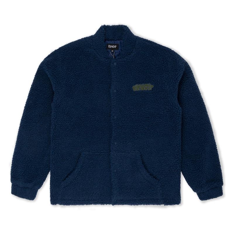 Navy Ripndip Love N Dip Sherpa Jackets | USAMA2534