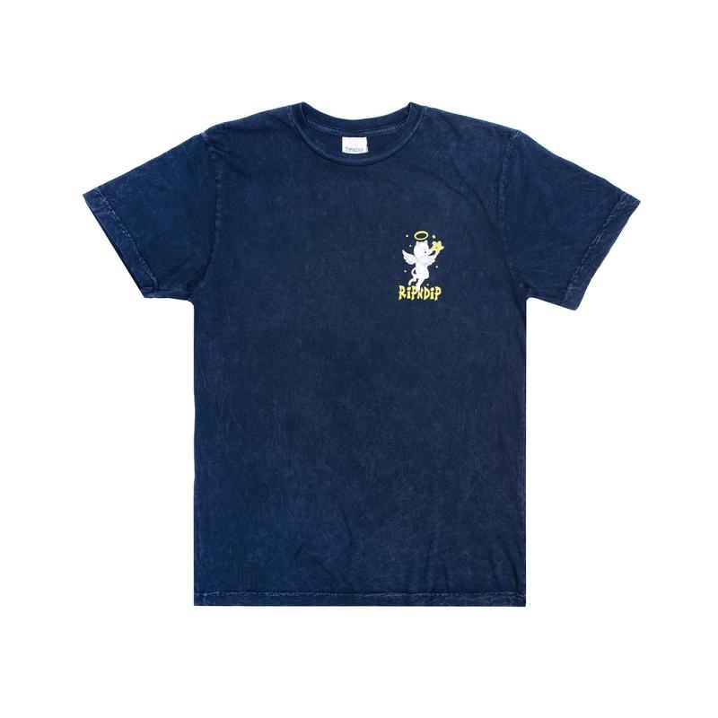 Navy Wash Ripndip Lullaby Shirts | USAYU2704