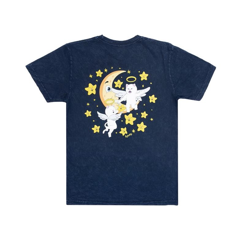 Navy Wash Ripndip Lullaby Shirts | USAYU2704