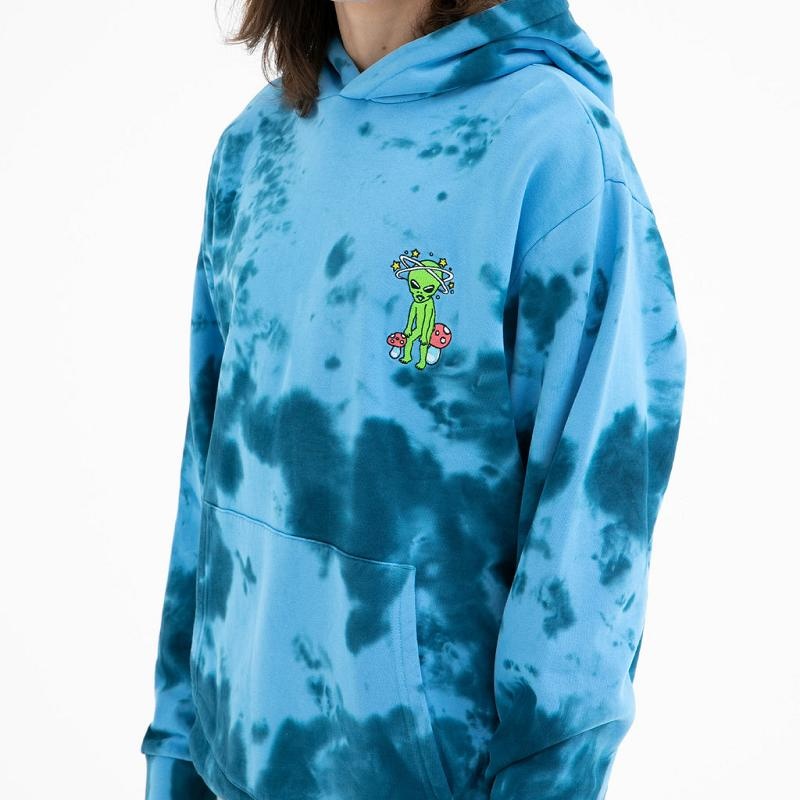 Navy Wash Ripndip Space Gang Hoodie | USAHK2466