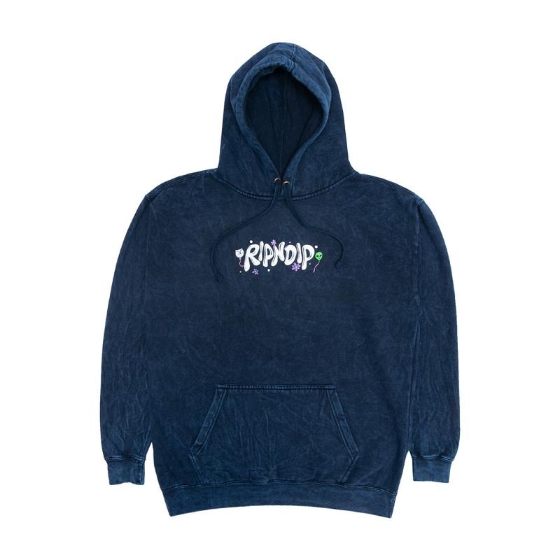 Navy Wash Ripndip Super High Hoodie | USAJJ2465