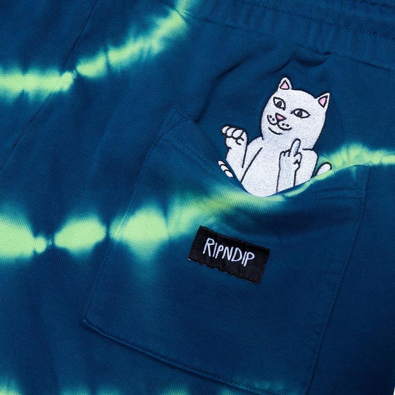 Navy / Green Ripndip Super Sanerm Sweat Shorts | USAAP2814