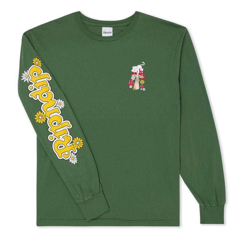 Olive Ripndip Caterpillar Garden Long Sleeve | USAEX2583