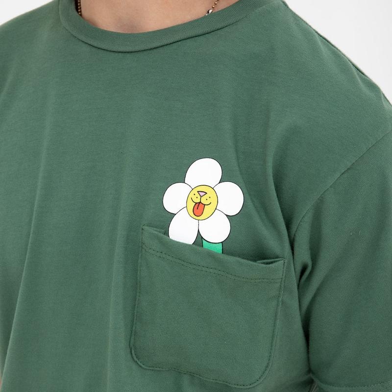 Olive Ripndip Nerms Of A Feather Pocket Shirts | USAGL2642