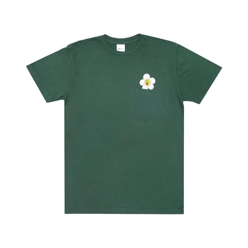 Olive Ripndip Nerms Of A Feather Pocket Shirts | USAGL2642