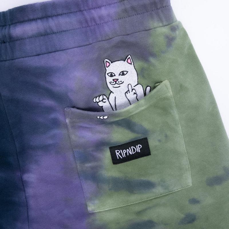 Olive Ripndip Ripndip Rubber Logo Sweat Shorts | USAGL2837