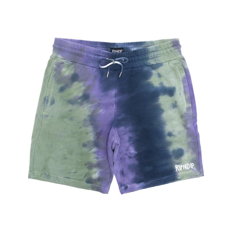 Olive Ripndip Ripndip Rubber Logo Sweat Shorts | USAGL2837